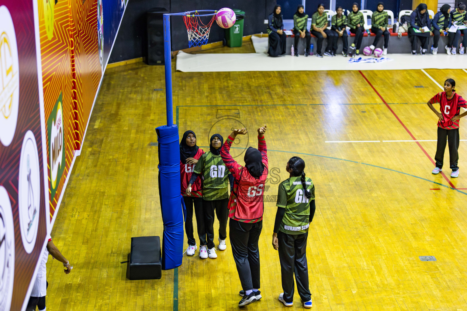 Day 1 of Inter-School Netball Tournament 2025 was held in Social Center Indoor Hall on Saturday, 18th October 2025. Photos: Areef Adam / images.mv
