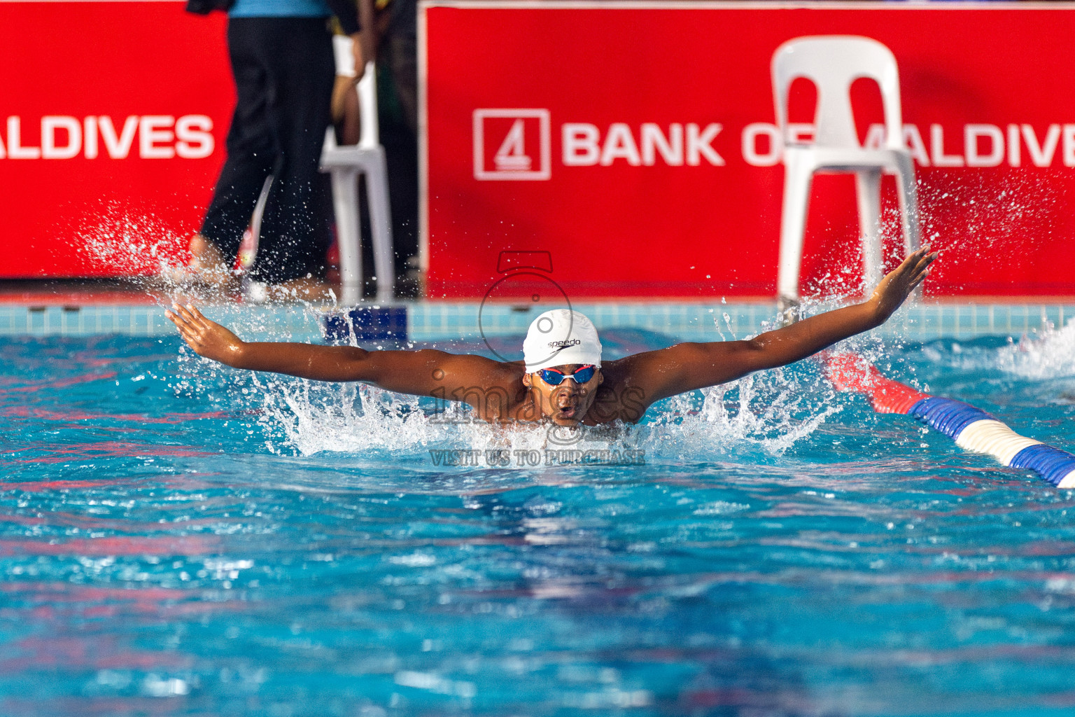 Day 3 of National Swimming Competition 2024 held in Hulhumale', Maldives on Sunday, 15th December 2024. 
Photos: Hassan Simah / images.mv