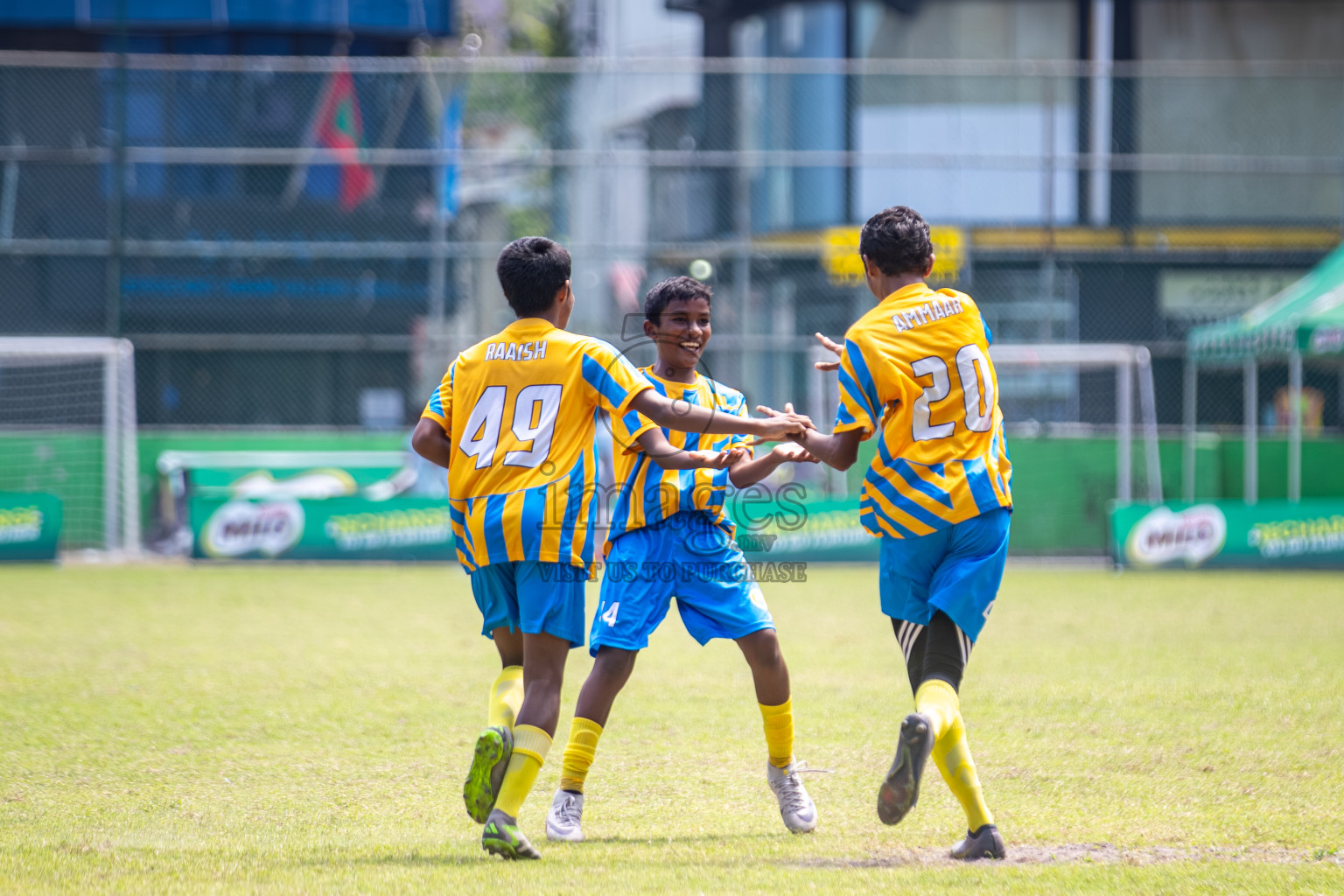 Day 3 of MILO Academy Championship 2025 (U14) was held on Saturday, 1st November 2025 at Henveiru Football Grounds, Male', Maldives . 

Photos: Hassan Simah / images.mv