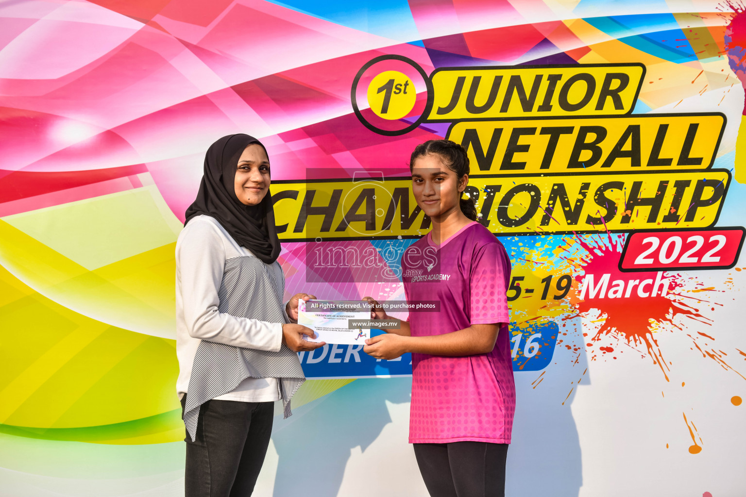 Day 13 of Junior Netball Championship 2022 held in Male', Maldives. Photos by Nausham Waheed