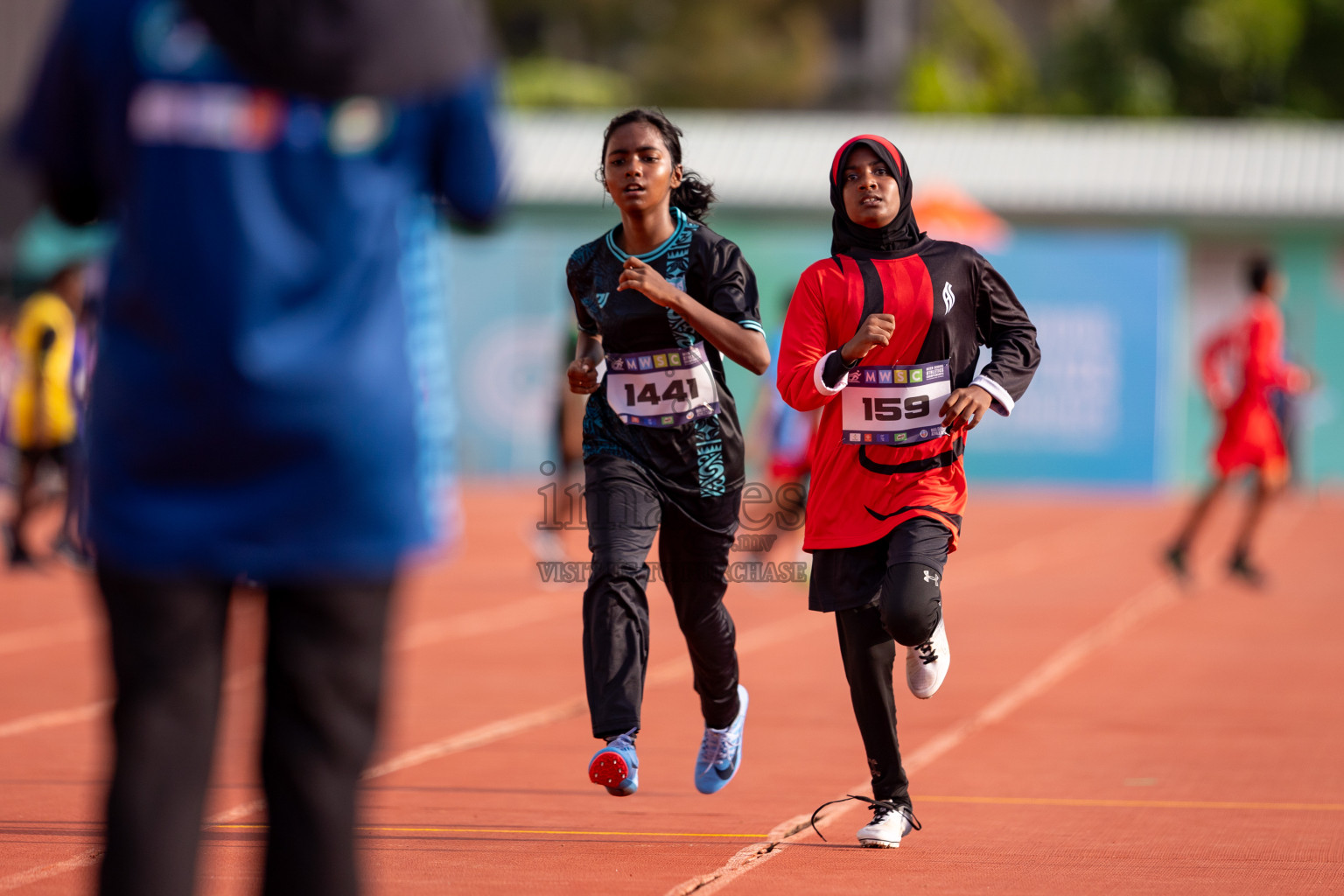 Day 3 of MWSC Interschool Athletics Championships 2024 held in Hulhumale Running Track, Hulhumale, Maldives on Monday, 11th November 2024. 
Photos by: Hassan Simah / Images.mv