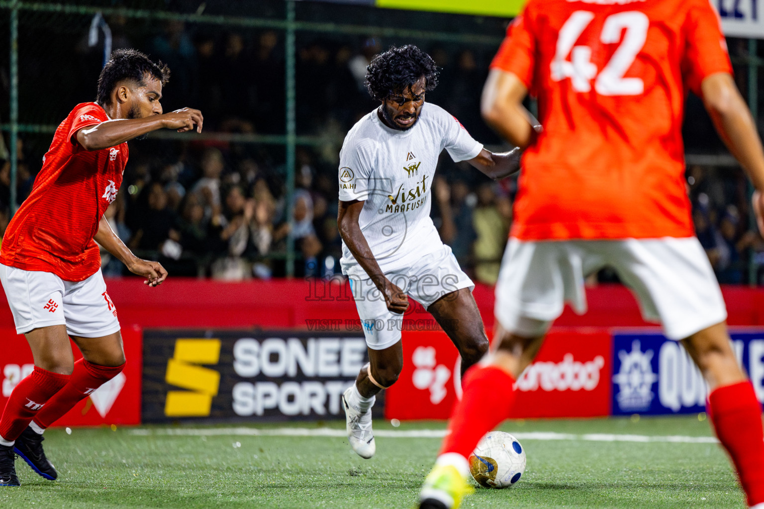K Maafushi vs K Kaashidhoo in Kaafu Atoll Finals Day 27 of Golden Futsal Challenge 2025 was held on Friday , 31st January 2025, in Hulhumale', Maldives. Photos: Nausham Waheed / images.mv