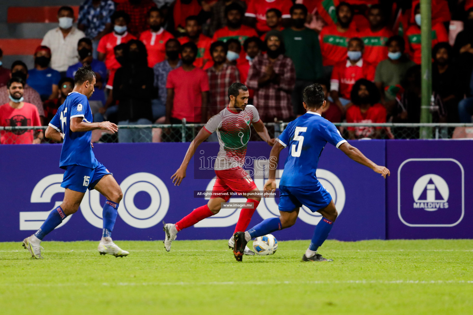 Maldives vs Nepal in SAFF Championship 2021 held on 1st October 2021 in Galolhu National Stadium, Male', Maldives