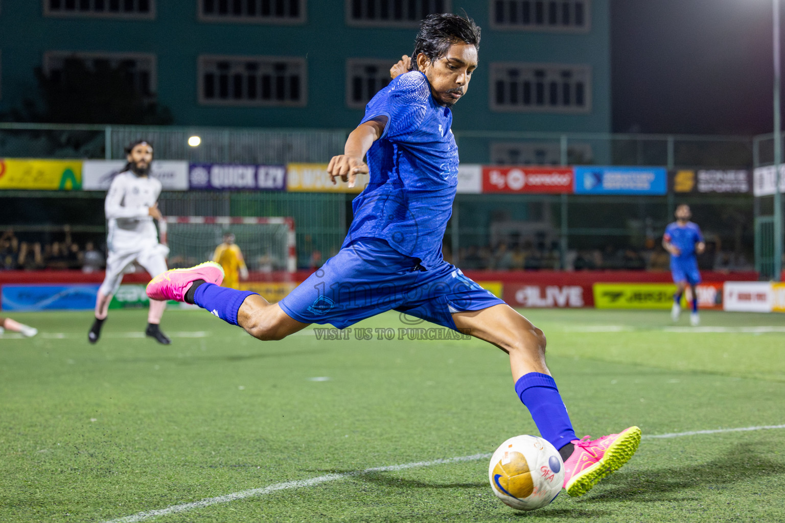 Sh Bilehfehi vs Sh Lhaimagu in Day 11 of Golden Futsal Challenge 2025 was held on Wednesday, 15th January 2025, in Hulhumale', Maldives Photos: Mohamed Mahfooz Moosa / images.mv