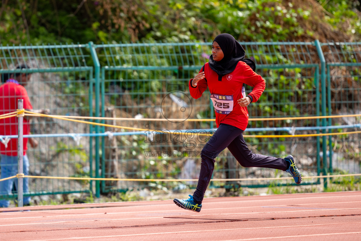 Day 2 of MWSC Interschool Athletics Championships 2024 held in Hulhumale Running Track, Hulhumale, Maldives on Sunday, 10th November 2024. 
Photos by:  Hassan Simah / Images.mv