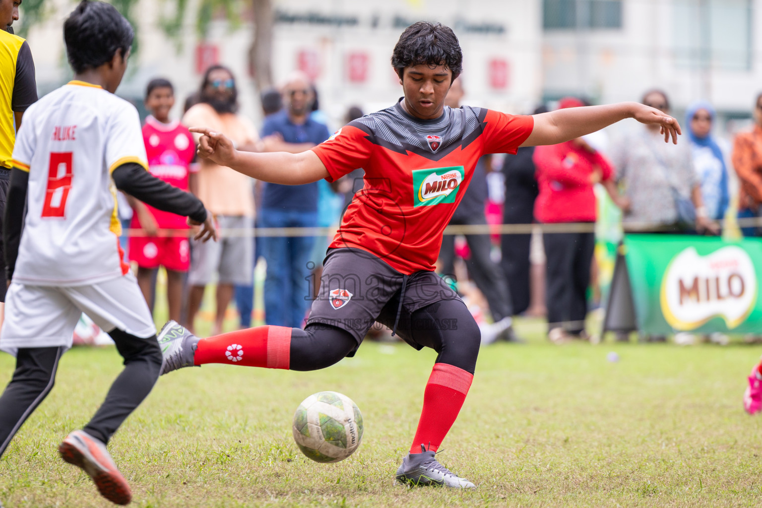 Day 2 of MILO Academy Championship 2024 - U12 was held at Henveiru Grounds in Male', Maldives on Friday, 5th July 2024.
Photos: Ismail Thoriq / images.mv