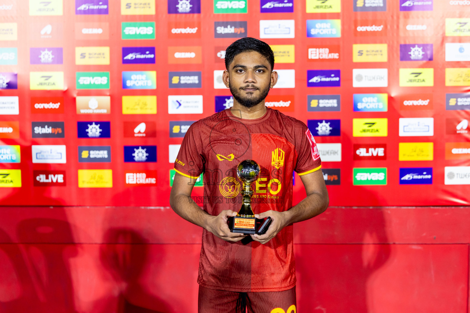 GA Gemanafushi VS GA Nilandhoo in Day 8 of Golden Futsal Challenge 2025 was held on Sunday, 12th January 2025, in Hulhumale', Maldives Photos: Nausham Waheed , Ismail Thoriq / images.mv