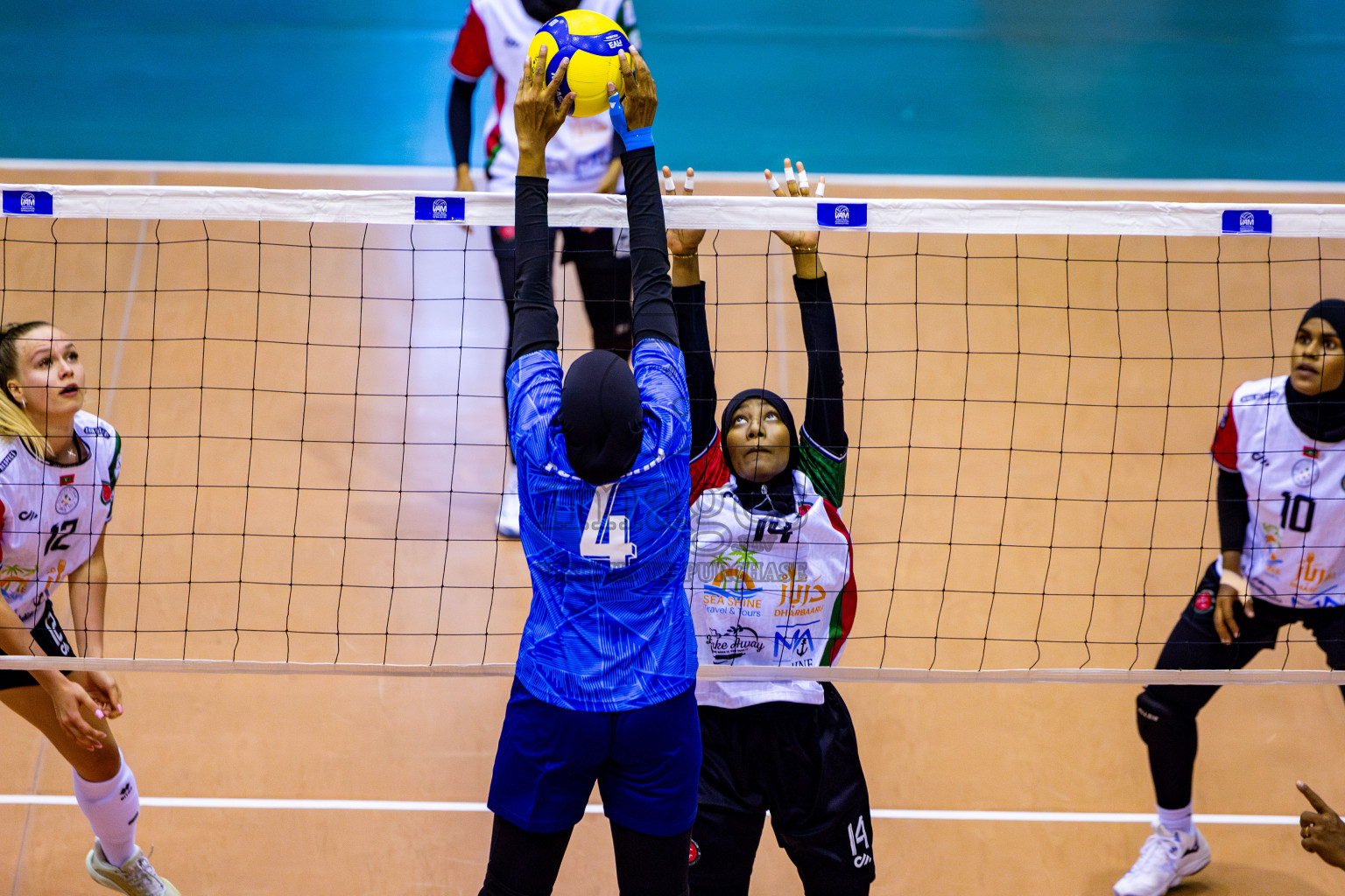 Police Club vs Huraa Community Club in Day 6 of Women's Division of VAM Cup 2025 held in Male', Maldives on Monday, 14th April 2025 at Social Center Indoor Hall Photos By: Nausham Waheed / images.mv