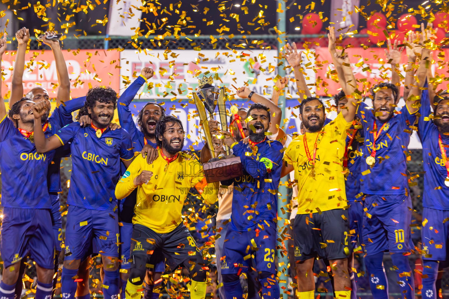 B Eydhafushi vs L Gan in the Final of Golden Futsal Challenge 2024 was held on Thursday, 7th March 2024, in Hulhumale', Maldives 
Photos: Ismail Thoriq / images.mv