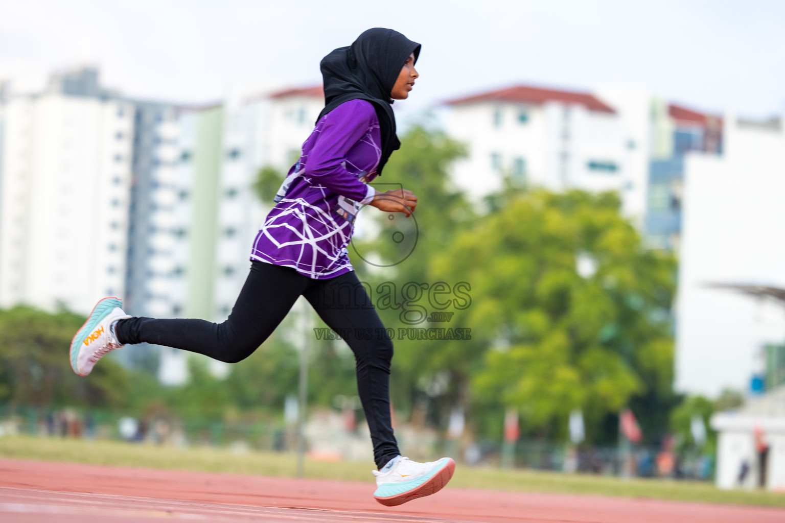 Day 5 of MWSC Interschool Athletics Championships 2024 held in Hulhumale Running Track, Hulhumale, Maldives on Wednesday, 13th November 2024. Photos by: Ismail Thoriq / Images.mv