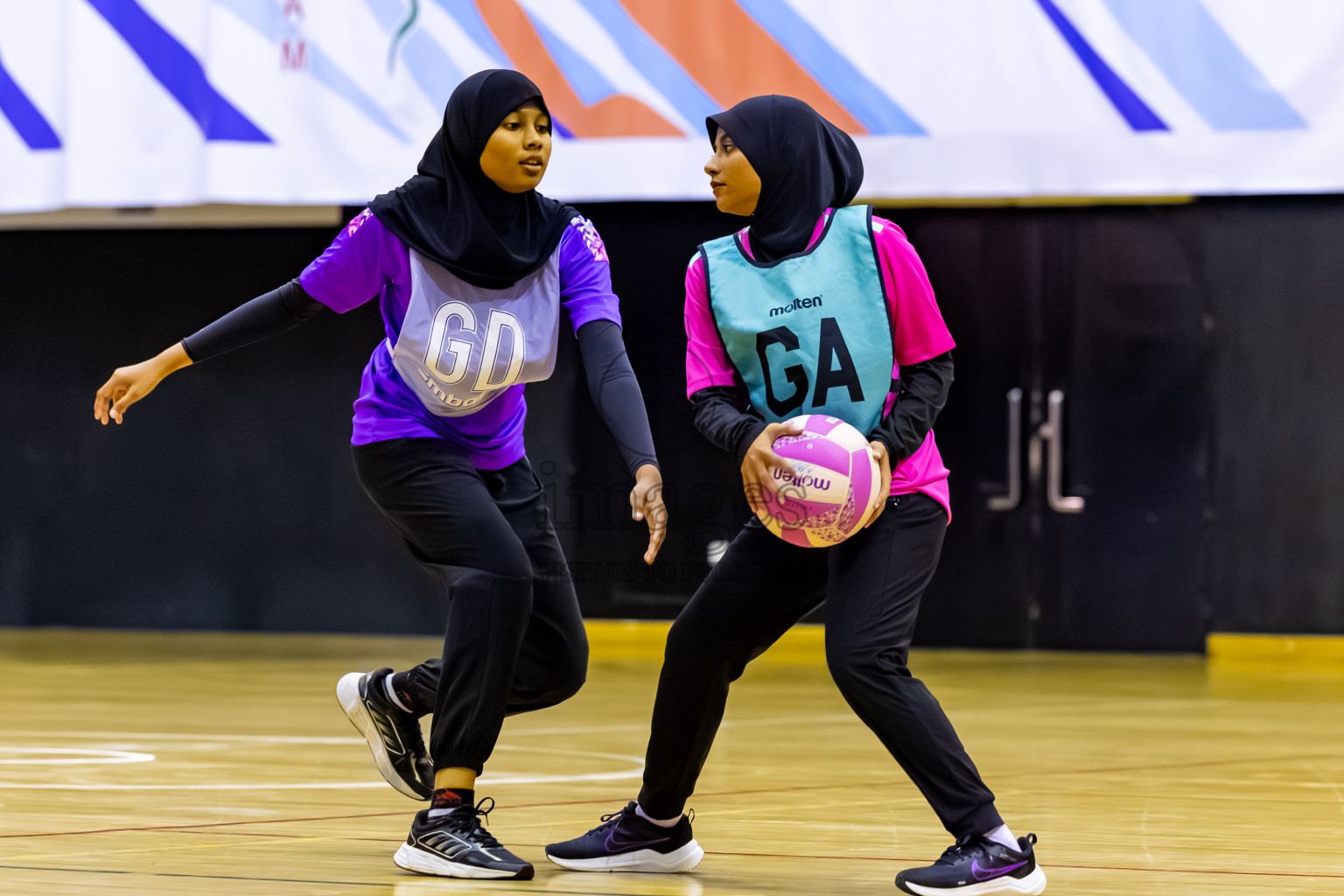 MV Netters vs Invicto SC in Day 7 of 24th Milo Netball Association Championship was held in Social Center at Male', Maldives on Sunday, 7th September 2025. Photos: Nausham Waheed / images.mv