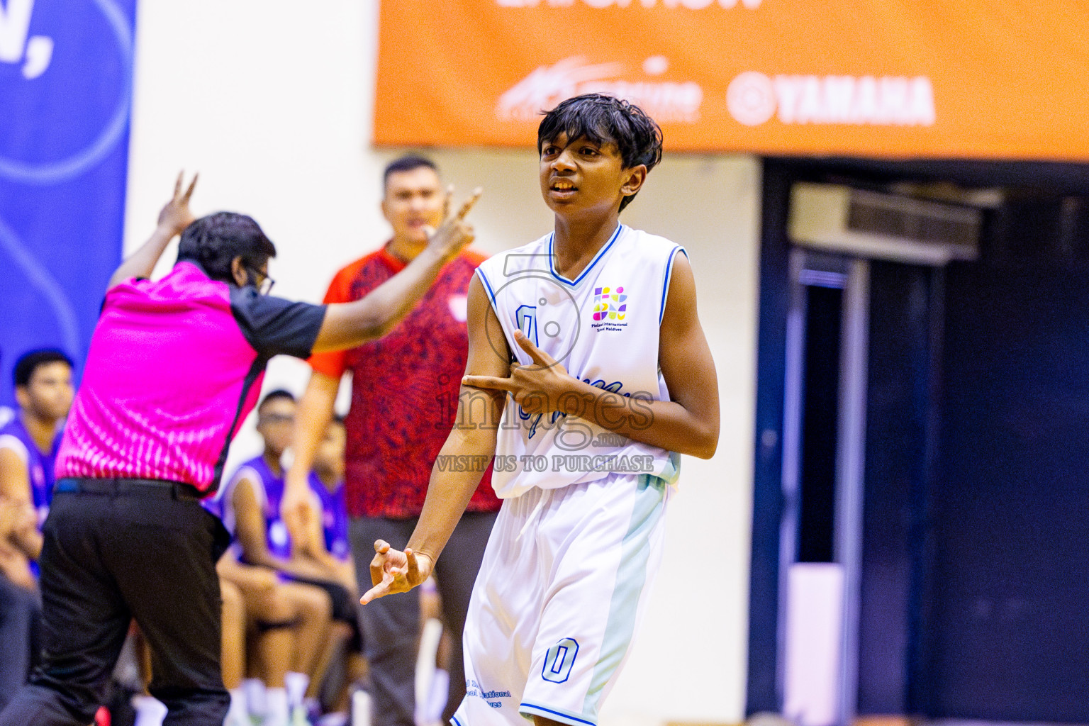 Ghiyasuddin International School vs Finland International School in day 28 of Junior Basketball Championship 2024 was held in Social Center, Male', Maldives on Thursday, 12th December 2024. Photos: Nausham Waheed / images.mv