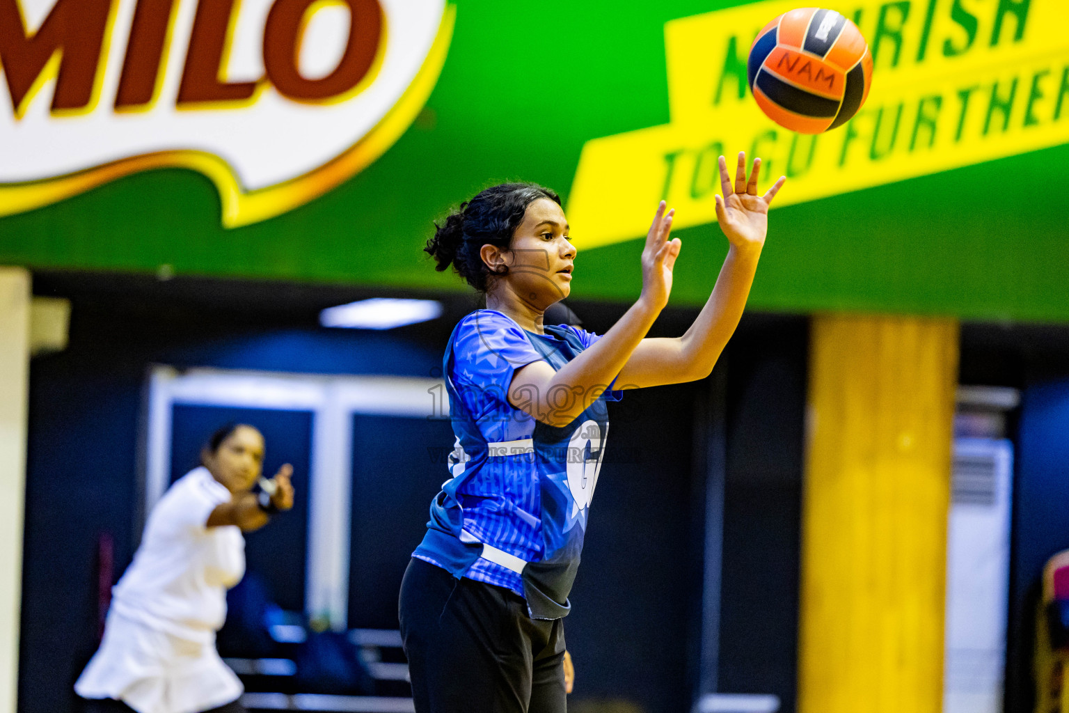 Day 4 of 25th Inter-School Netball Tournament was held in Social Center at Male', Maldives on Monday, 12th August 2024. Photos: Nausham Waheed / images.mv