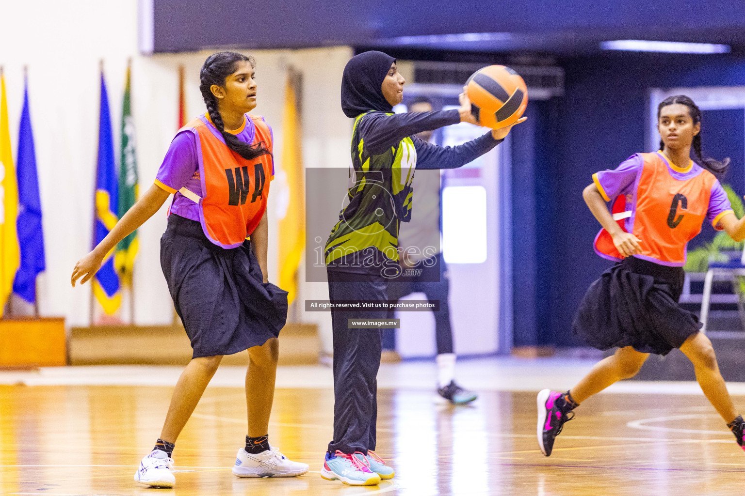 Day4 of 24th Interschool Netball Tournament 2023 was held in Social Center, Male', Maldives on 30th October 2023. Photos: Nausham Waheed / images.mv