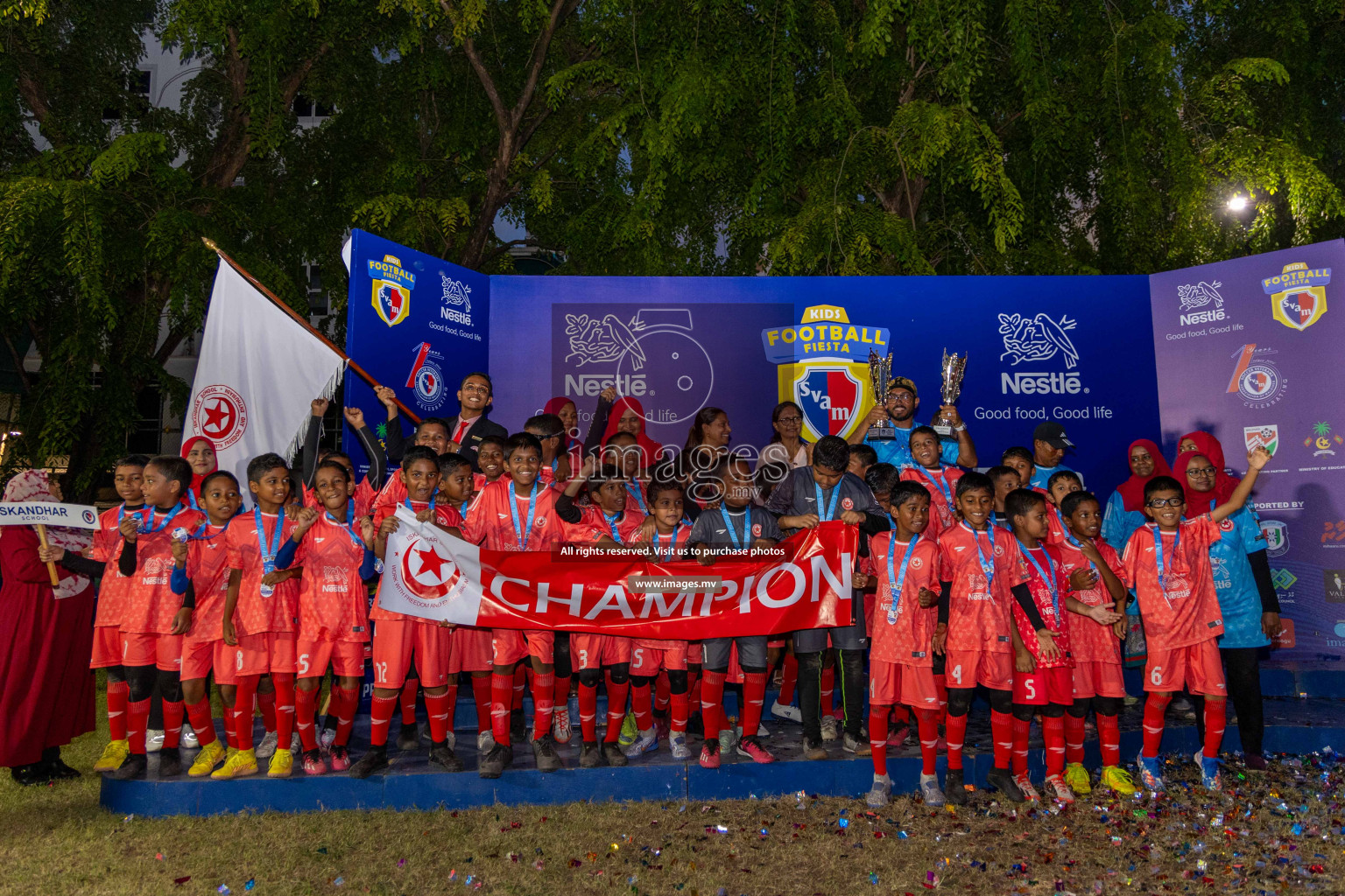 Day 4 of Nestle Kids Football Fiesta, held in Henveyru Football Stadium, Male', Maldives on Saturday, 14th October 2023
Photos: Ismail Thoriq / images.mv