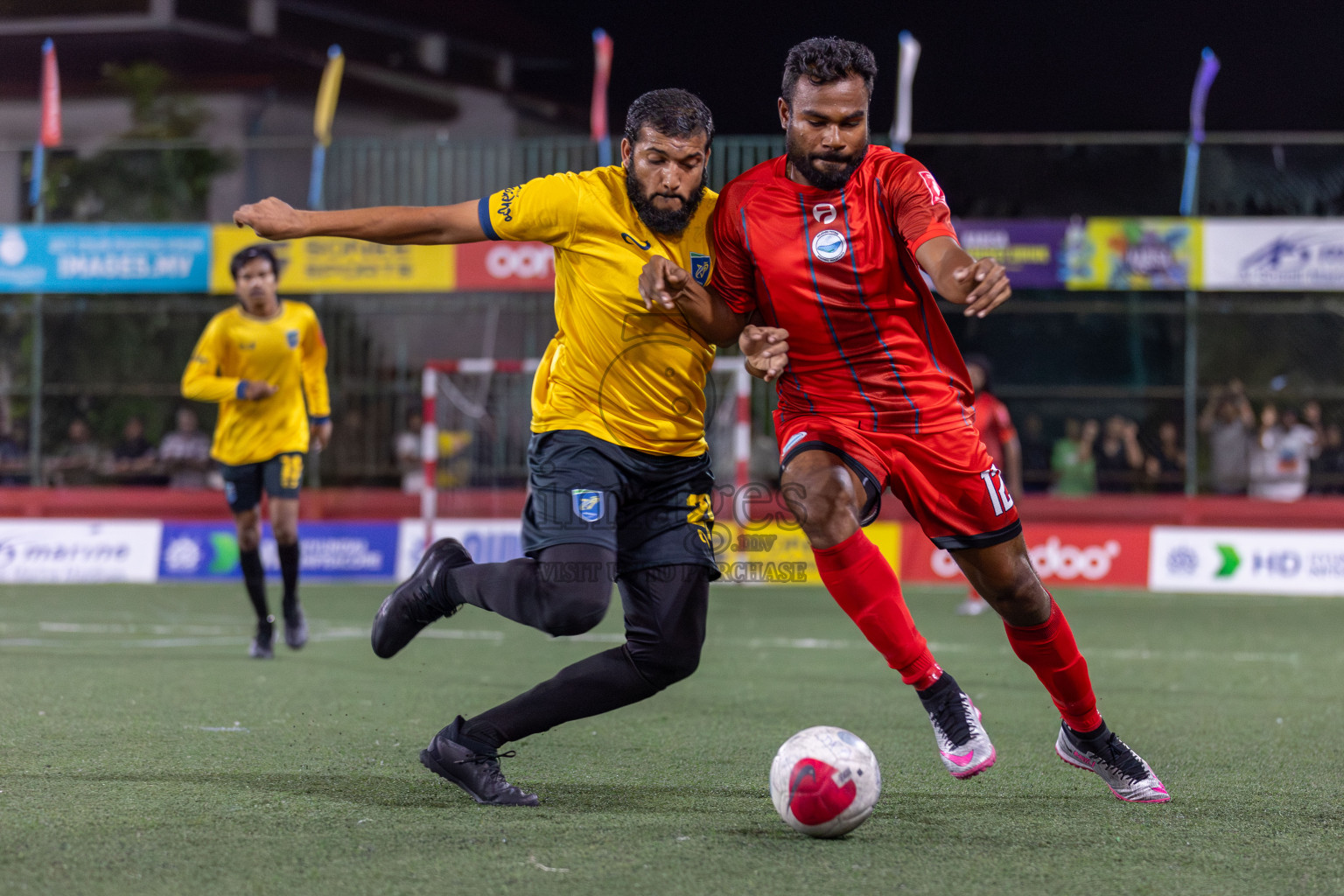 N Velidhoo vs N Maafaru in Day 18 of Golden Futsal Challenge 2024 was held on Thursday, 1st February 2024, in Hulhumale', Maldives Photos: Mohamed Mahfooz Moosa, / images.mv