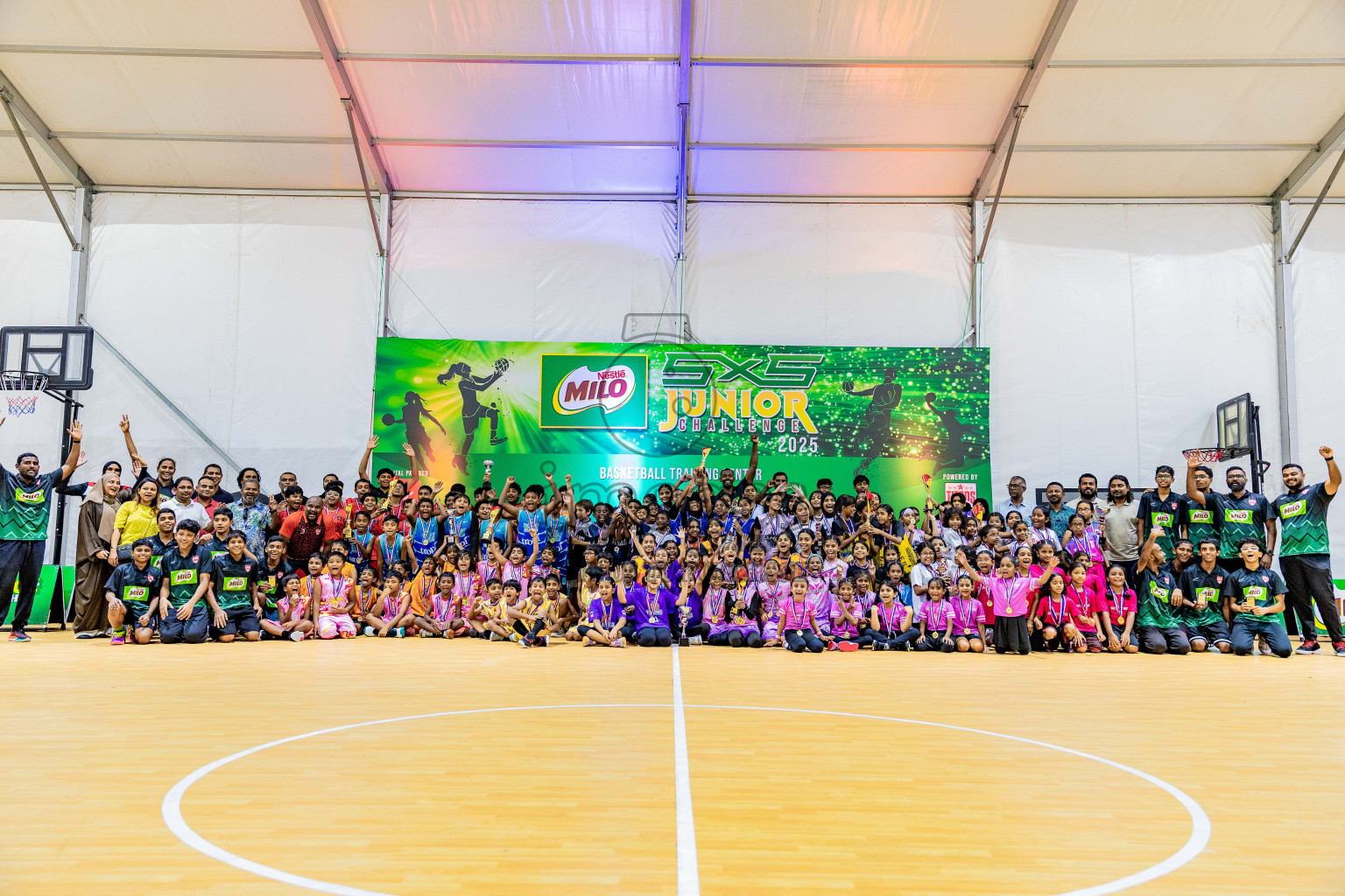 Day 3 of Milo 5 x 5 Junior Challenge 2025 - Basketball tournament held in Basketball Training Center, Male', Maldives on Saturday, 11th October 2025. Photos by: Nausham Waheed, Areef Adam / Images.mv