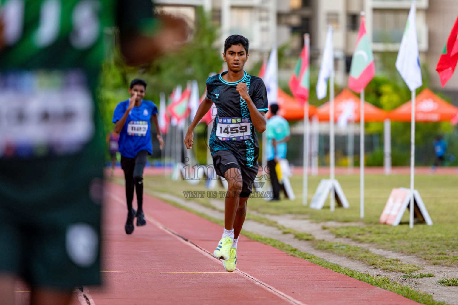 Day 1 of MWSC Interschool Athletics Championships 2024 held in Hulhumale Running Track, Hulhumale, Maldives on Saturday, 9th November 2024. 
Photos by: Hassan Simah / Images.mv