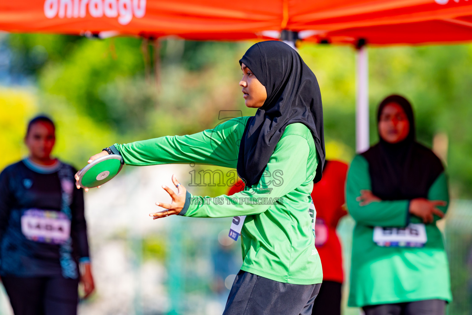 Day 6 of MWSC Interschool Athletics Championships 2024 held in Hulhumale Running Track, Hulhumale, Maldives on Thursday, 14th November 2024. Photos by: Nausham Waheed / Images.mv