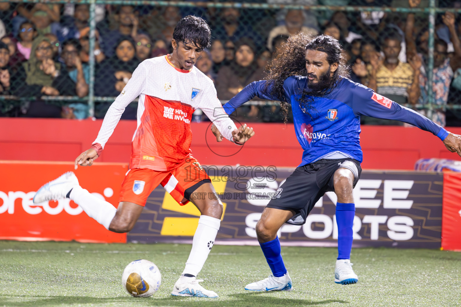 AA Mathiveri vs AA Rasdhoo in Day 15 of Golden Futsal Challenge 2025 was held on Sunday, 19th January 2025, in Hulhumale', Maldives. Photos: Ismail Thoriq / images.mv