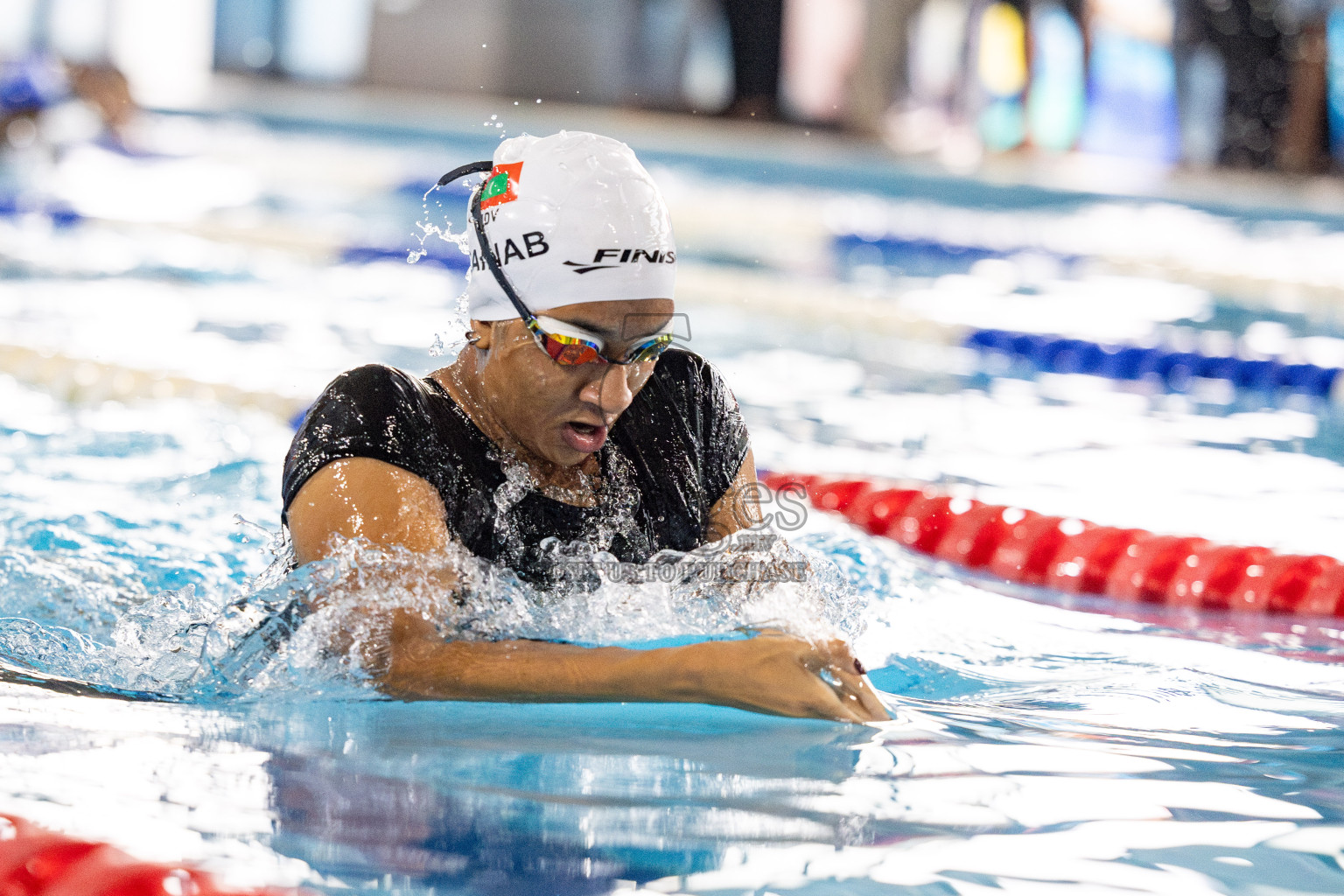 Day 5 of National Swimming Competition 2024 held in Hulhumale', Maldives on Tuesday, 17th December 2024. 
Photos: Hassan Simah / images.mv