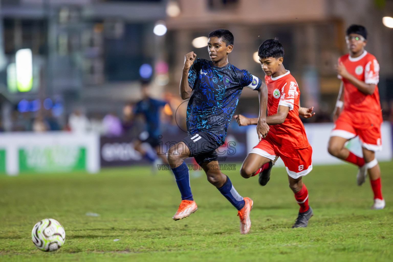 SUS vs Huriyya (U14) in Dhivehi Youth League 2024 - Day 2. Matches held at Henveiru Stadium on 22nd November 2024 , Friday. Photos: Shuu Abdul Sattar/ Images.mv