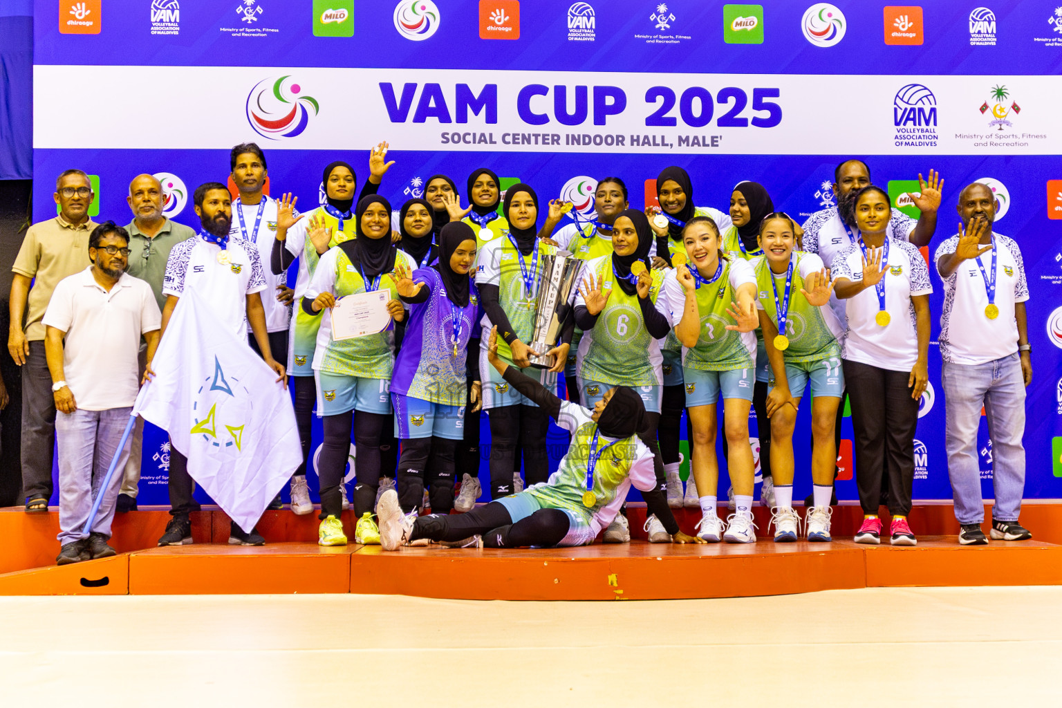 Police Club vs Club Wamco in the Final of Women's Division of VAM Cup 2025 held in Male', Maldives on Thursdsay, 17th April 2025 at Social Center Indoor Hall Photos By: Nausham Waheed / images.mv