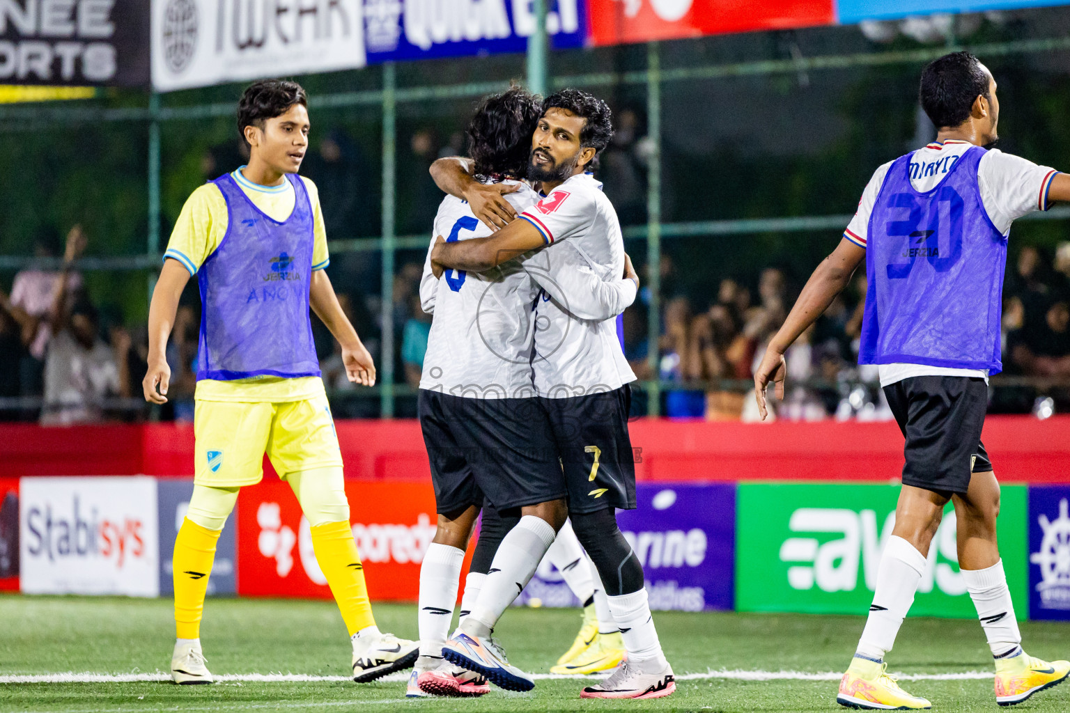 DH Maaenboodhoo vs DH Kudahuvadhoo in Dhaalu Atoll Finals in Day 25 of Golden Futsal Challenge 2025 was held on Wednesday , 28th January 2025, in Hulhumale', Maldives. Photos: Nausham Waheed / images.mv