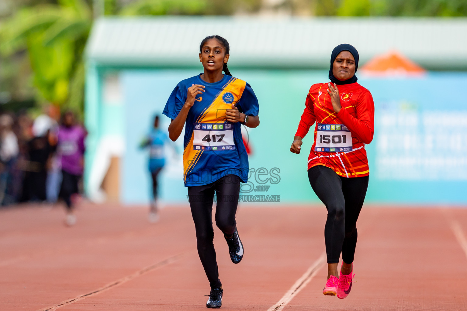 Day 6 of MWSC Interschool Athletics Championships 2024 held in Hulhumale Running Track, Hulhumale, Maldives on Thursday, 14th November 2024. Photos by: Nausham Waheed / Images.mv