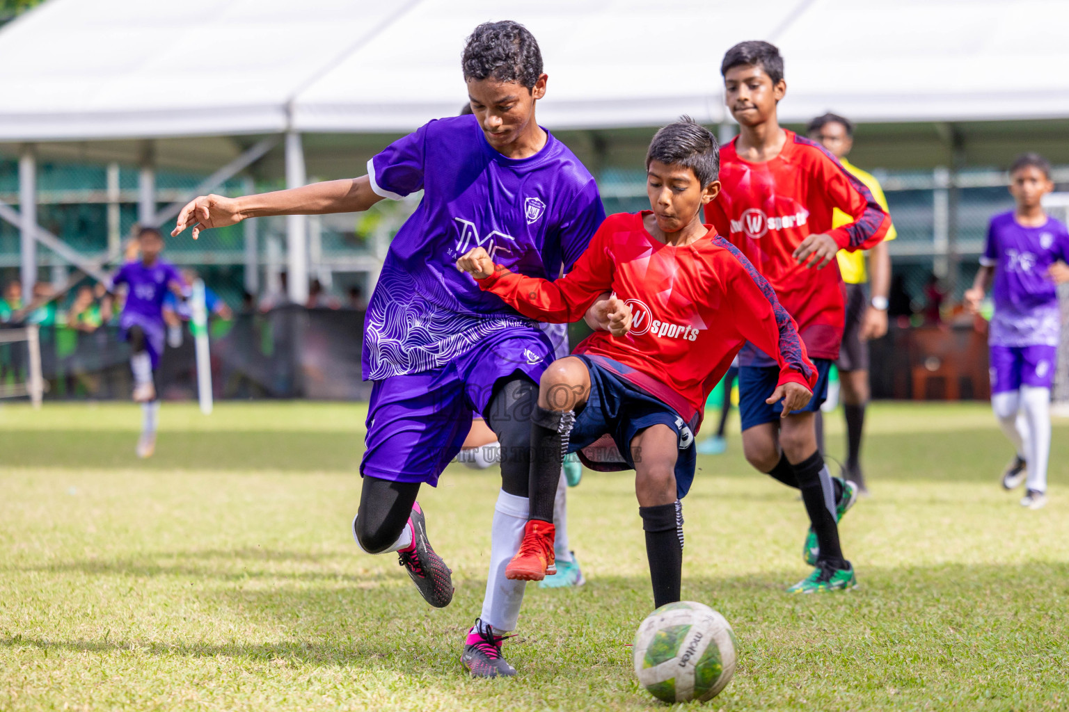 Day 1 of MILO Academy Championship 2024 - U12 was held at Henveiru Grounds in Male', Maldives on Thursday, 4th July 2024. Photos: Shuu Abdul Sattar / images.mv