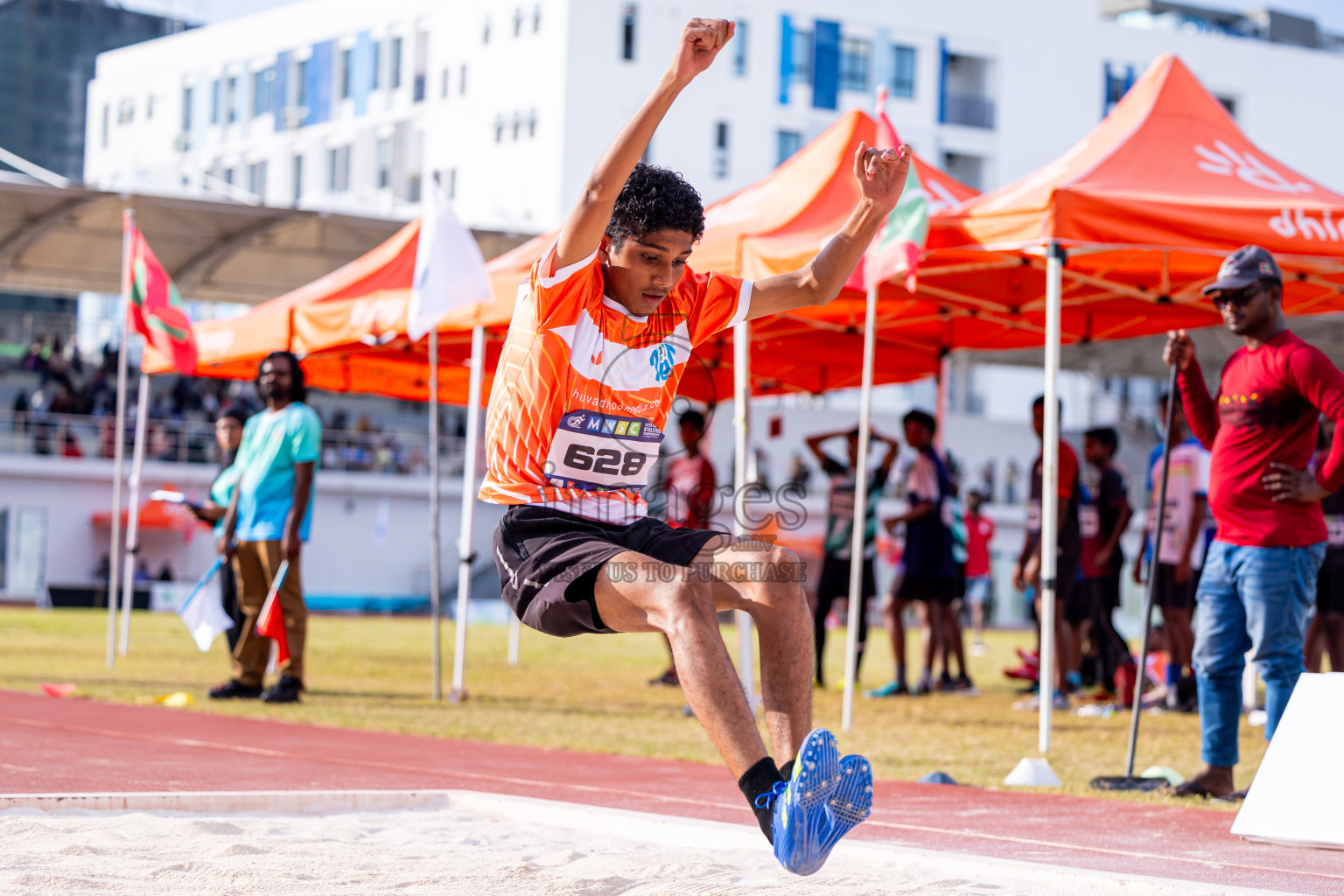 Day 3 of MWSC Interschool Athletics Championships 2024 held in Hulhumale Running Track, Hulhumale, Maldives on Monday, 11th November 2024. Photos by: Nausham Waheed / Images.mv