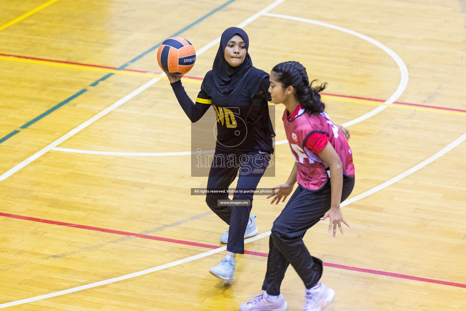 Day6 of 24th Interschool Netball Tournament 2023 was held in Social Center, Male', Maldives on 1st November 2023. Photos: Nausham Waheed / images.mv