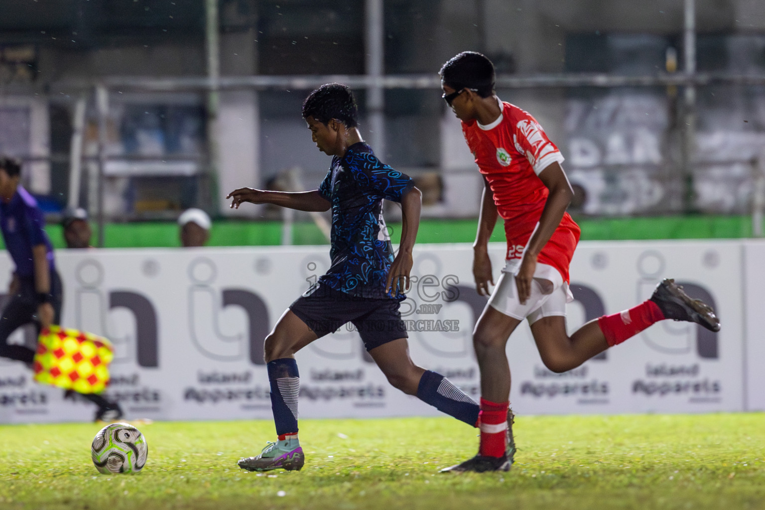 SUS vs Huriyya (U14) in Dhivehi Youth League 2024 - Day 2. Matches held at Henveiru Stadium on 22nd November 2024 , Friday. Photos: Shuu Abdul Sattar/ Images.mv