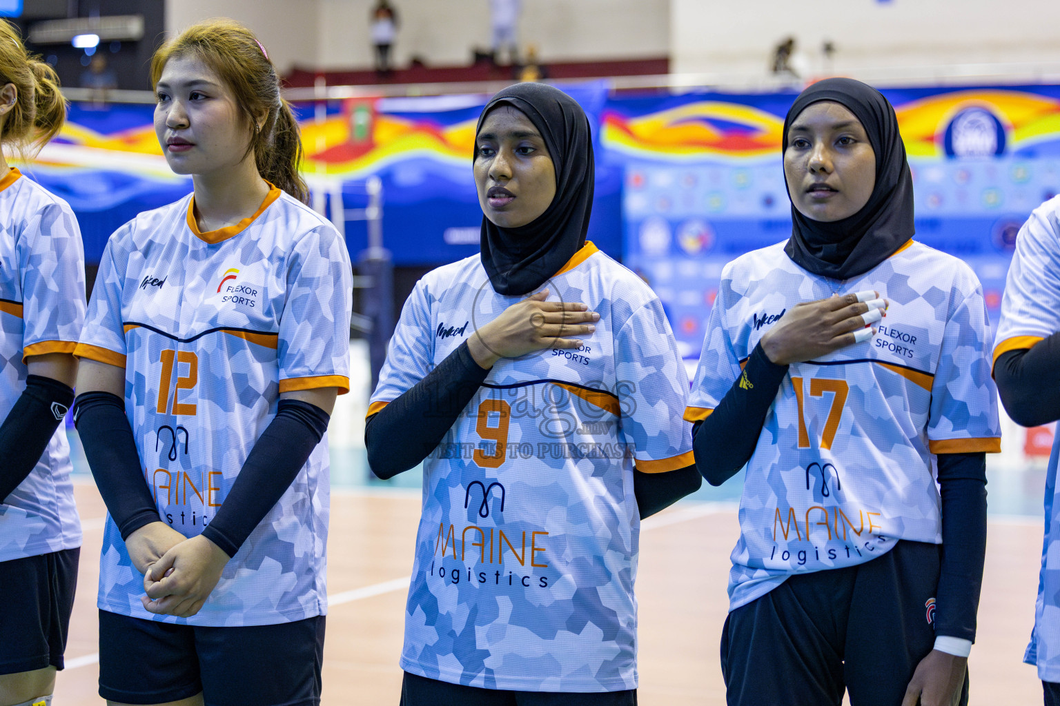 Police Club vs Flexor Sports Club in Day 1 of National Volleyball League 2025 - Women's Division held in Male', Maldives on Saturday, 19th April 2025 at Social Center Indoor Hall Photos 
By: Hassan Simah / images.mv