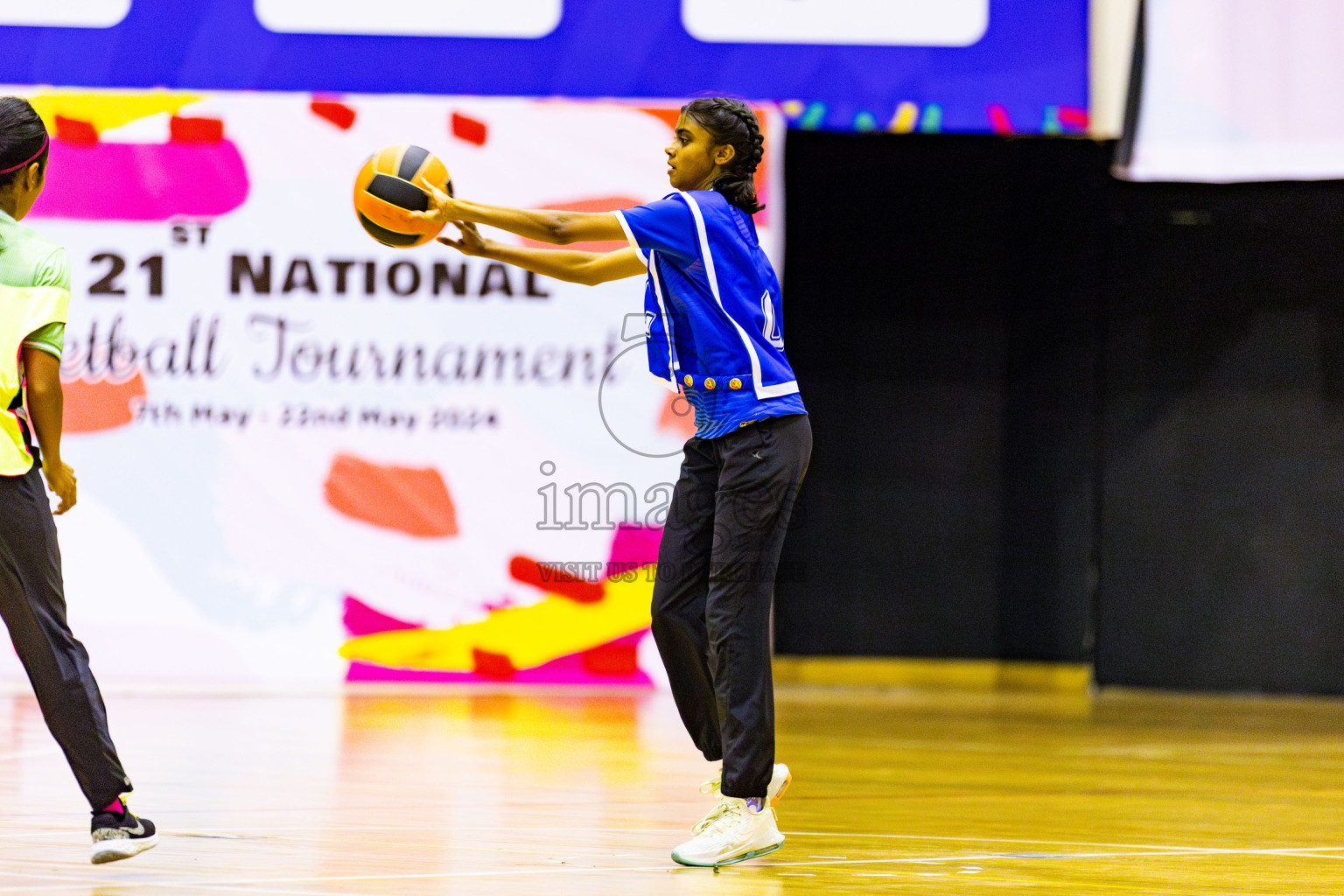 Kulhudhuffushi Youth & Recreation Club vs Club Green StreetDay 2 of 21st National Netball Tournament was held in Social Canter at Male', Maldives on Friday, 18th May 2024. Photos: Nausham Waheed / images.mv