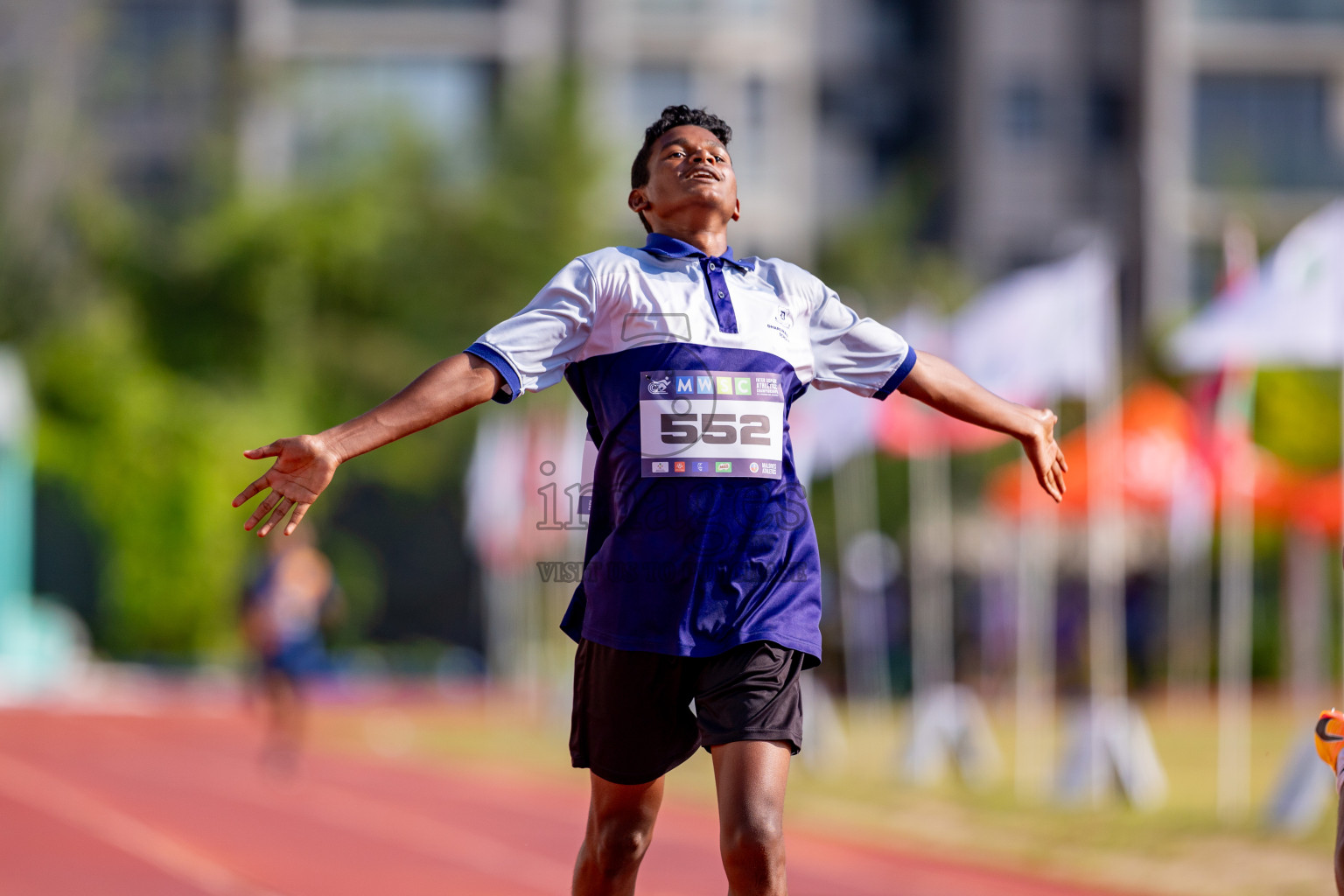 Day 3 of MWSC Interschool Athletics Championships 2024 held in Hulhumale Running Track, Hulhumale, Maldives on Monday, 11th November 2024. 
Photos by: Hassan Simah / Images.mv