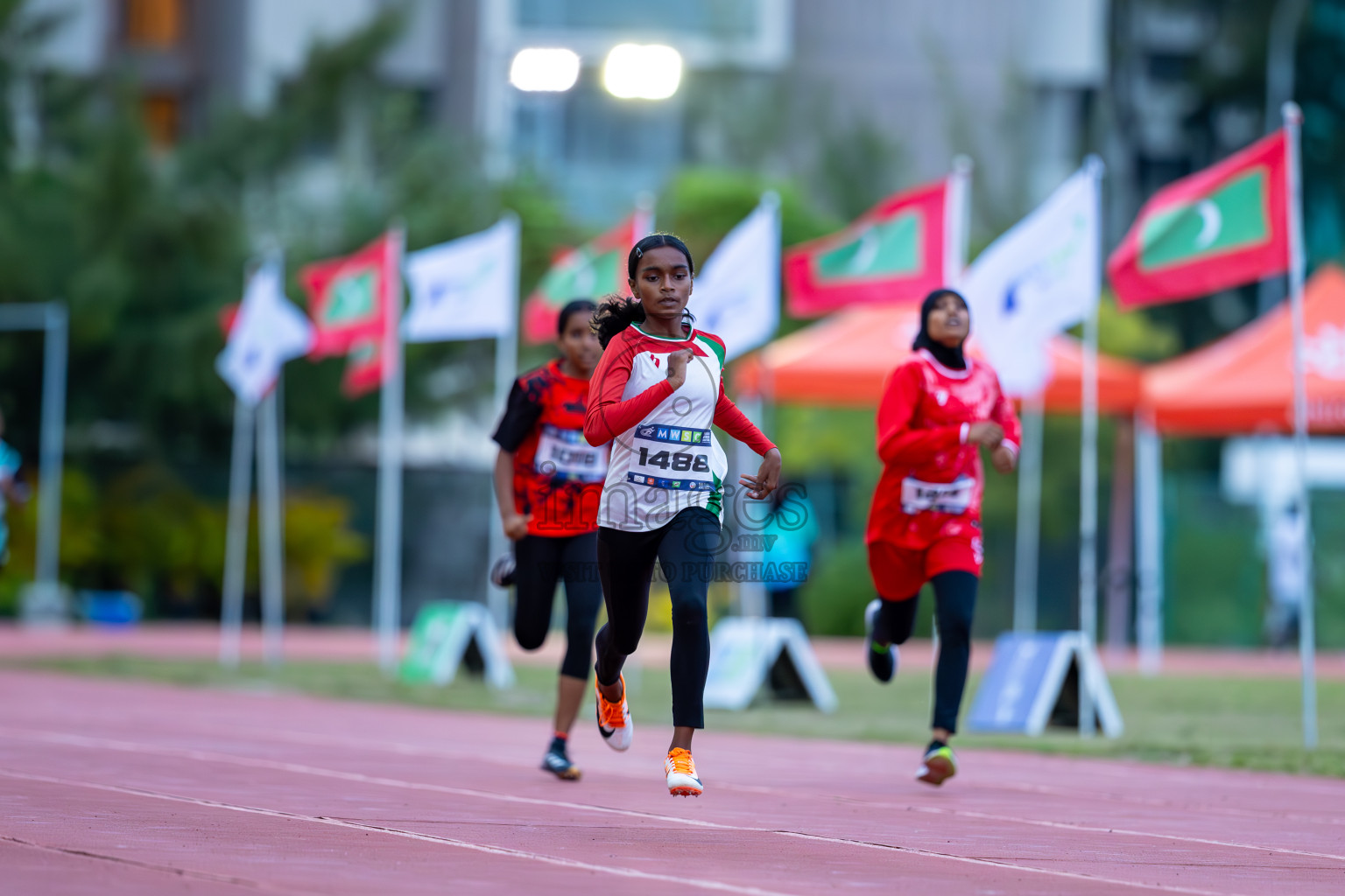 Day 2 of MWSC Interschool Athletics Championships 2024 held in Hulhumale Running Track, Hulhumale, Maldives on Sunday, 10th November 2024. Photos by: Ismail Thoriq / Images.mv