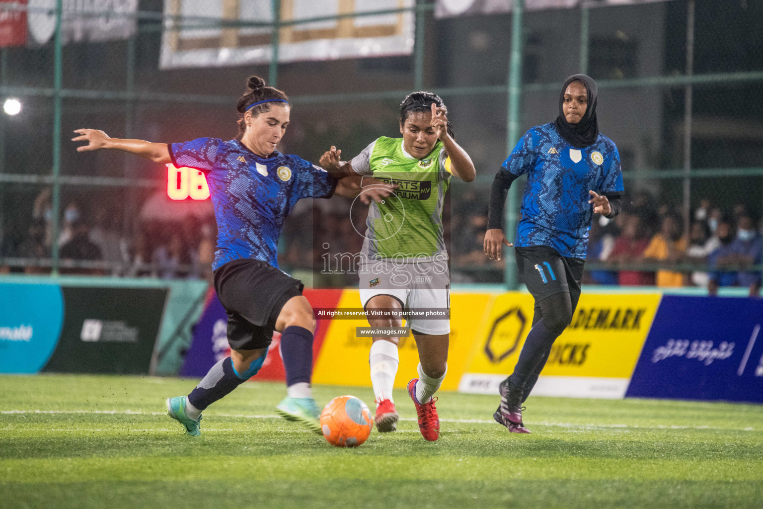 Ports Limited vs WAMCO - in the Finals 18/30 Women's Futsal Fiesta 2021 held in Hulhumale, Maldives on 18 December 2021. Photos by Nausham Waheed & Shuu Abdul Sattar