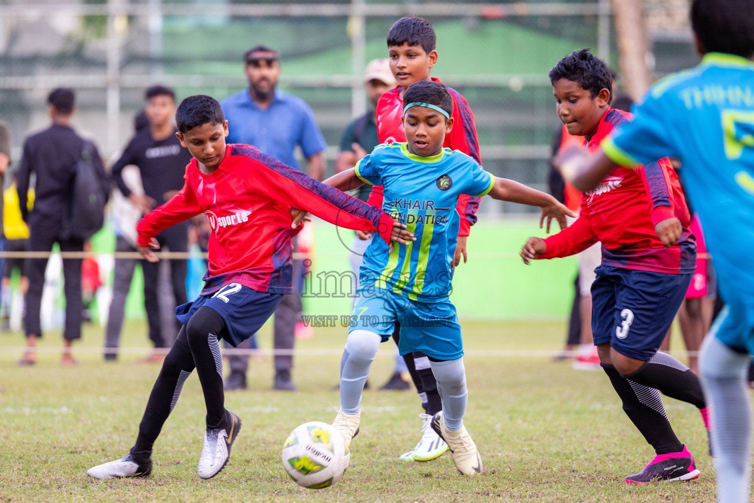 Day 1 of MILO Academy Championship 2024 - U12 was held at Henveiru Grounds in Male', Maldives on Thursday, 4th July 2024. 
Photos: Ismail Thoriq / images.mv