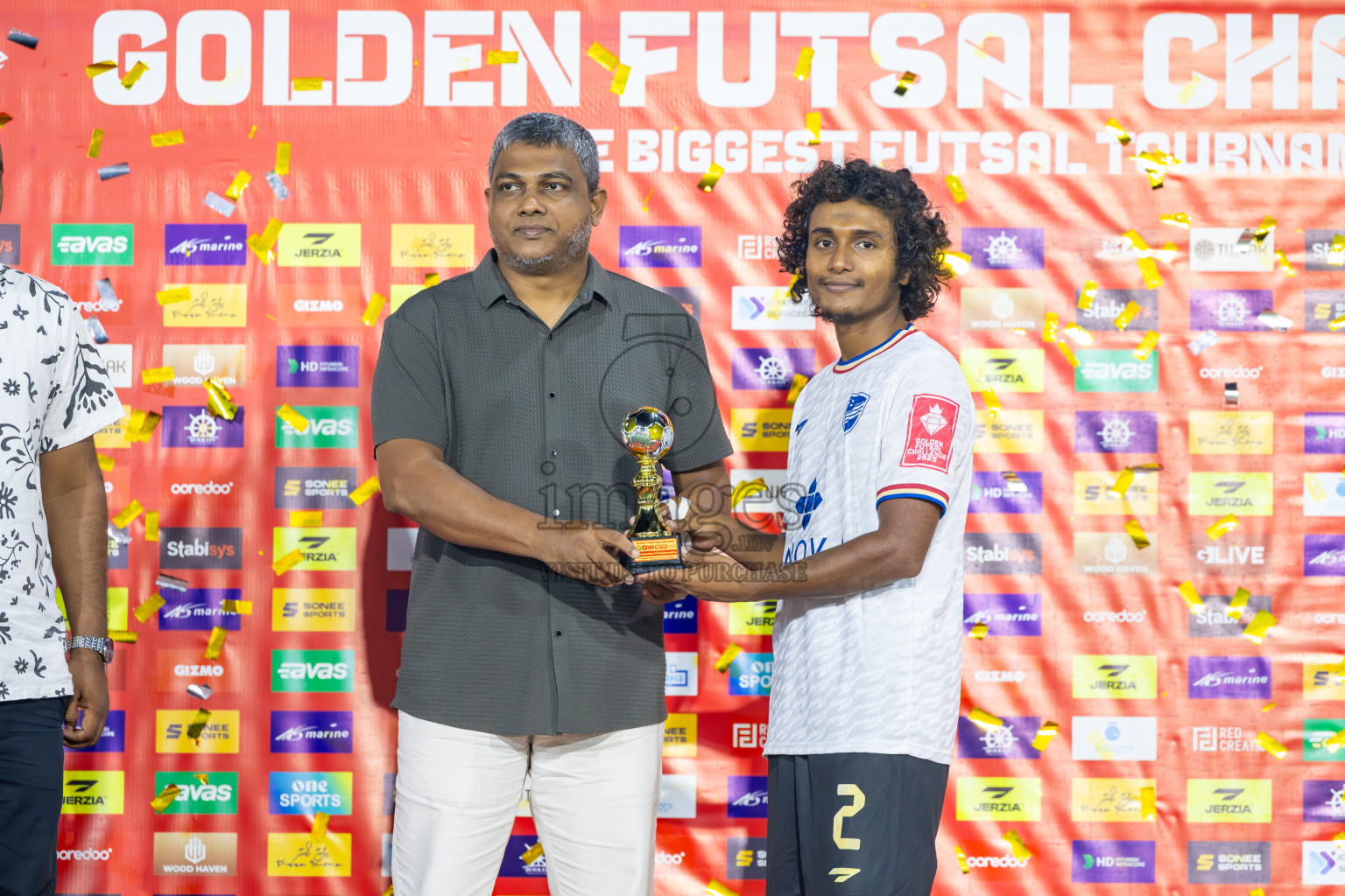 Dh Maaenboodhoo vs Dh Kudahuvadhoo in Dhaalu Atoll Finals in Day 25 of Golden Futsal Challenge 2025 was held on Wednesday , 28th January 2025, in Hulhumale', Maldives. Photos: Ismail Thoriq / images.mv