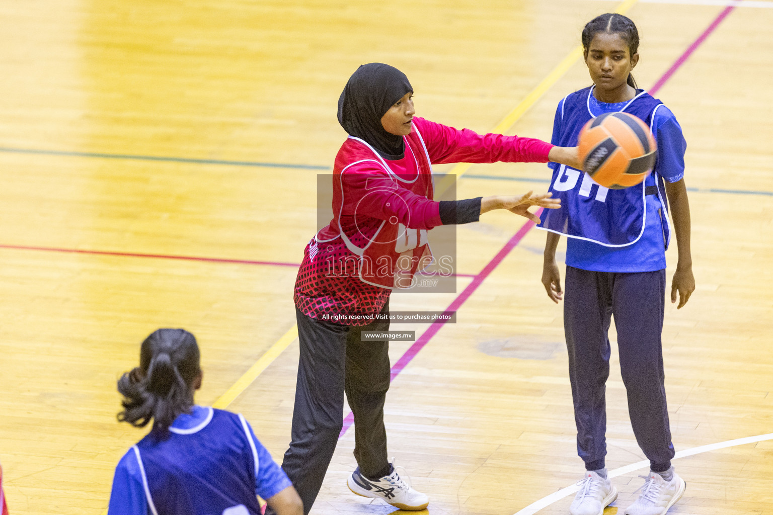 Day6 of 24th Interschool Netball Tournament 2023 was held in Social Center, Male', Maldives on 1st November 2023. Photos: Nausham Waheed / images.mv