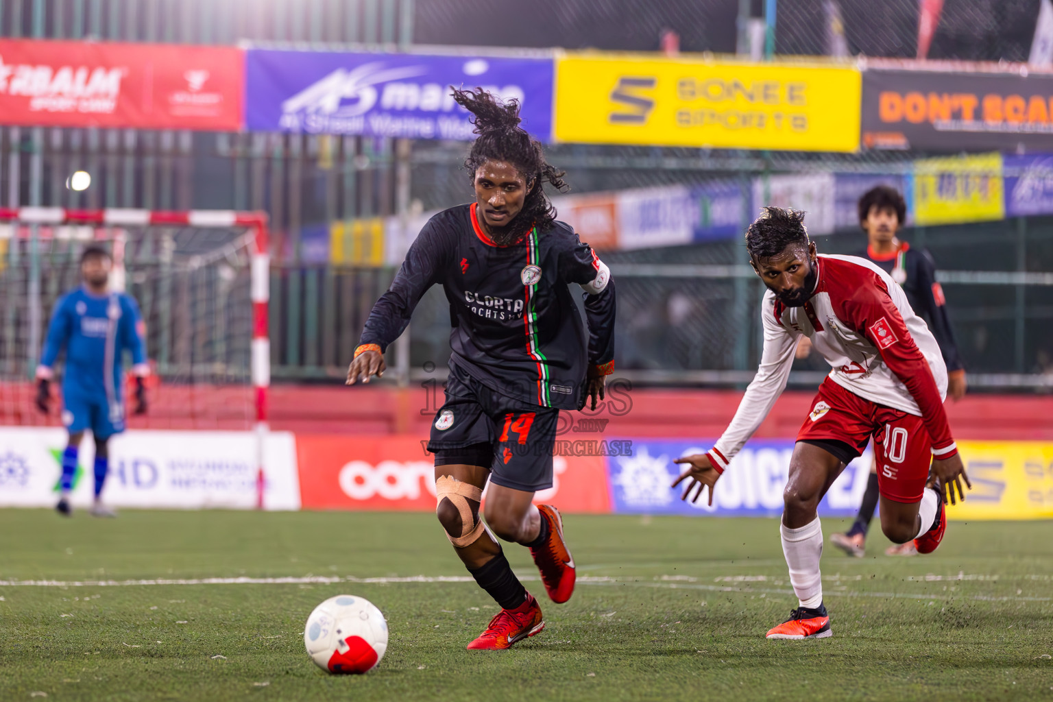 L Isdhoo vs L Hithadhoo in Day 16 of Golden Futsal Challenge 2024 was held on Tuesday, 30th January 2024, in Hulhumale', Maldives Photos: Ismail Thoriq / images.mv