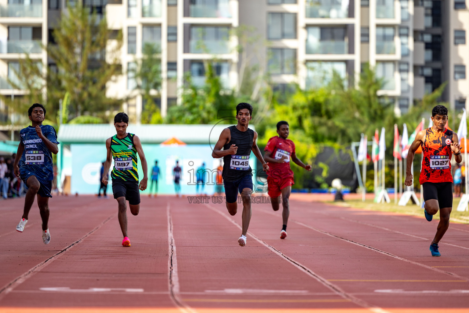 Day 1 of MWSC Interschool Athletics Championships 2024 held in Hulhumale Running Track, Hulhumale, Maldives on Saturday, 9th November 2024. 
Photos by: Hassan Simah / Images.mv