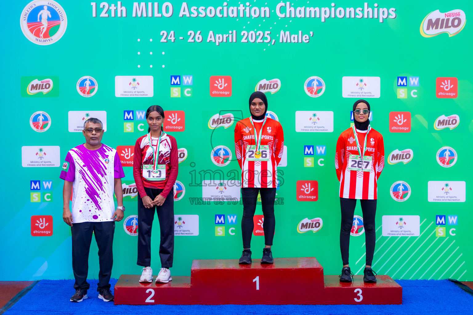 Day 2 of 12th Milo Association Championships was held in Ekuveni Track at Male', Maldives on Friday, 25th April 2025. Photos: Nausham Waheed / images.mv