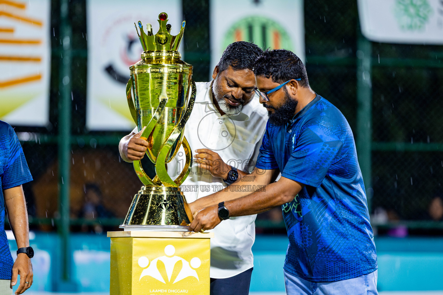 Ifhaams vs Dee Cee Jay SC in Final of Laamehi Dhiggaru Ekuveri Futsal Challenge 2025 was held on Tuesday, 29th July 2025, at Dhiggaru Futsal Ground, Dhiggaru, Maldives Photos: Nausham Waheed  / images.mv