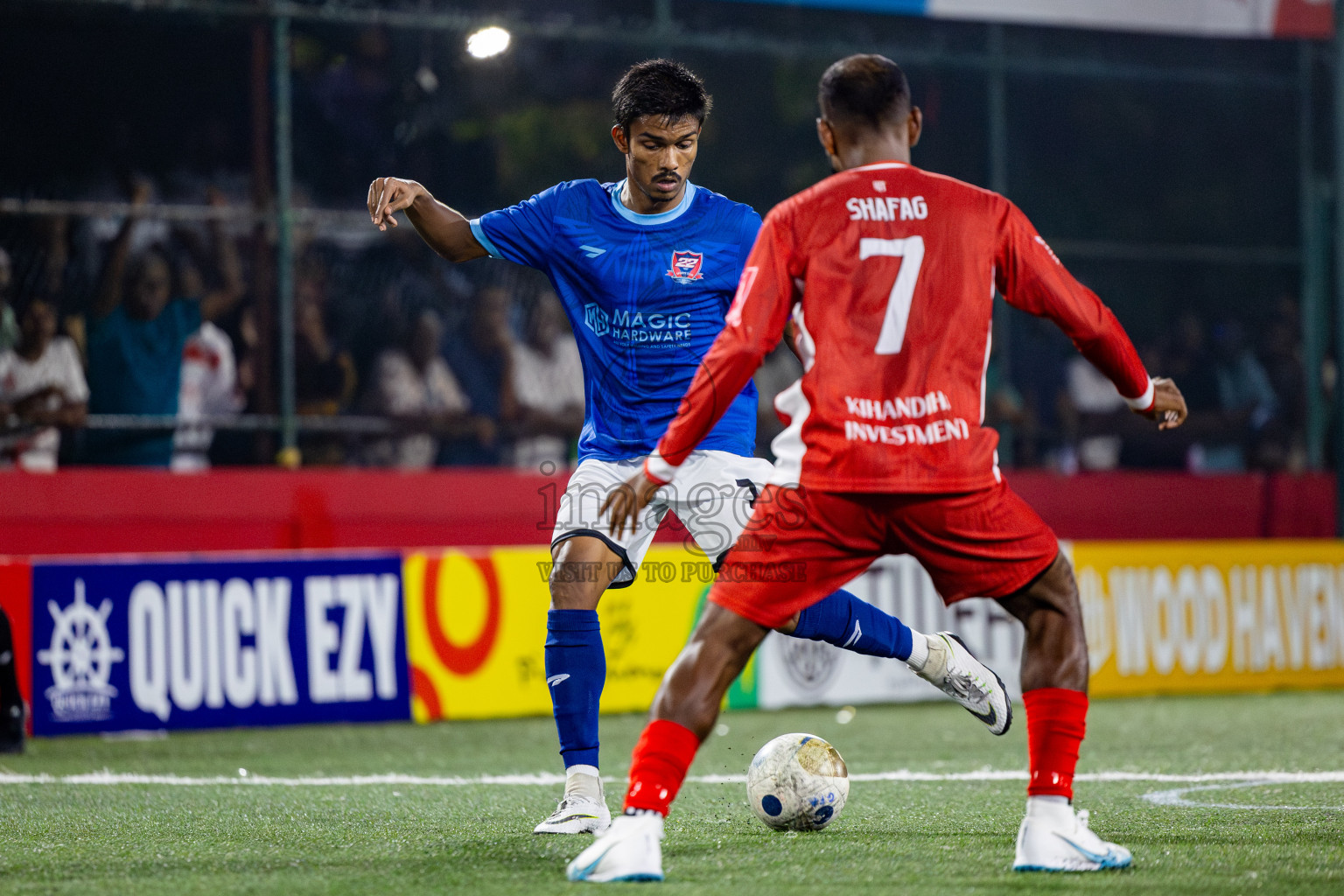 HA Kelaa vs HA Hoarafushi in Day 13 of Golden Futsal Challenge 2025 was held on Friday, 17th January 2025, in Hulhumale', Maldives. Photos: Nausham Waheed / images.mv