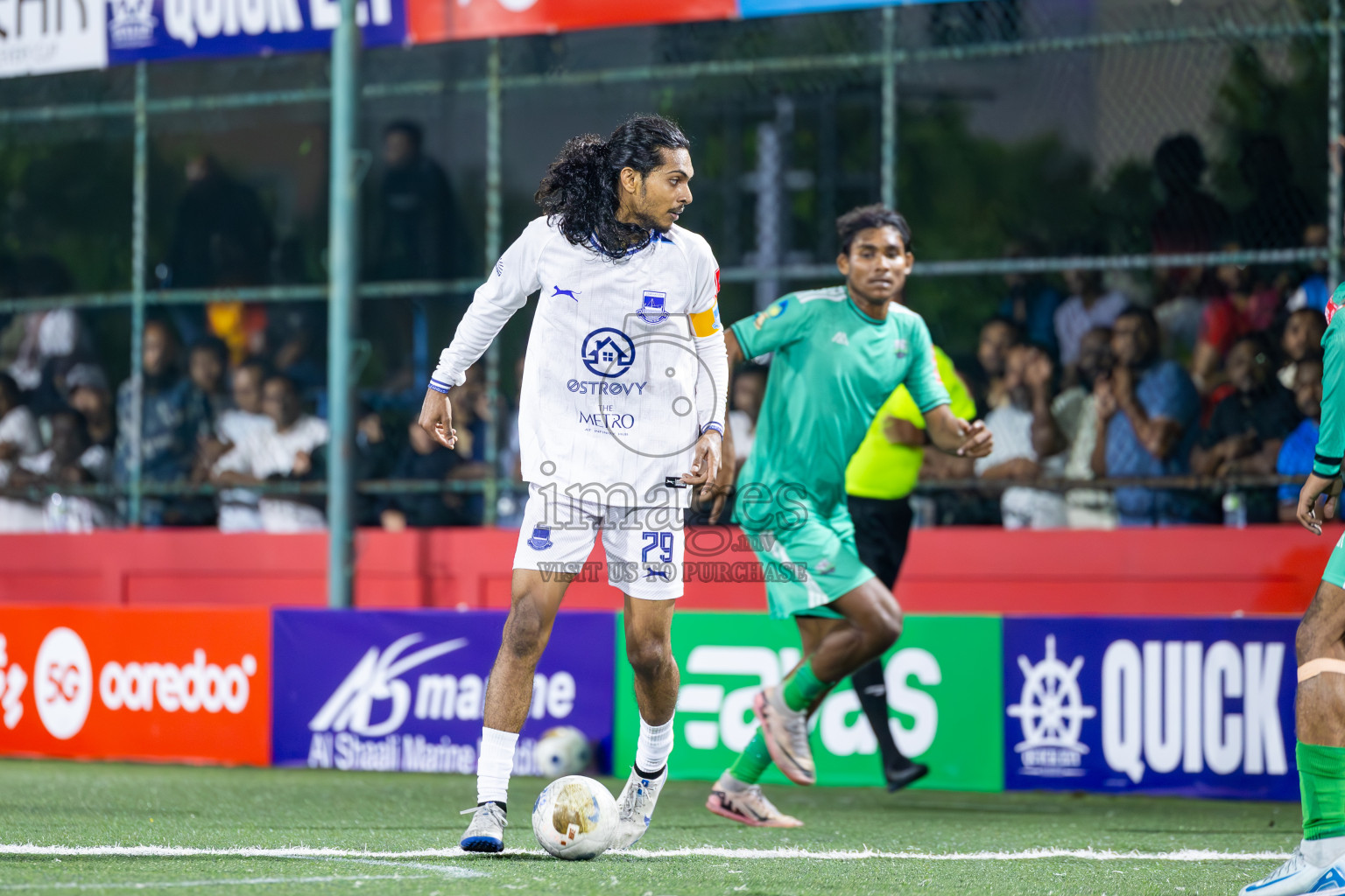 GA Dhaandhoo vs GA Gemanafushi in Day 14 of Golden Futsal Challenge 2025 was held on Saturday, 18th January 2025, in Hulhumale', Maldives. Photos: Ismail Thoriq / images.mv