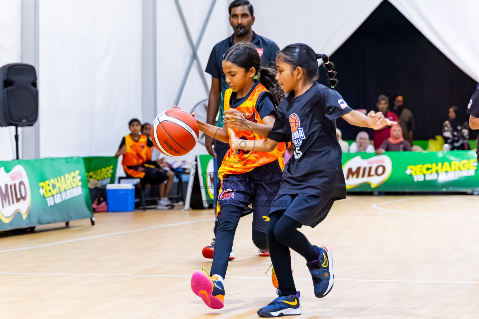 Day 3 of Milo 5 x 5 Junior Challenge 2025 - Basketball tournament held in Basketball Training Center, Male', Maldives on Saturday, 11th October 2025. Photos by: Nausham Waheed, Hassan Simah / Images.mv