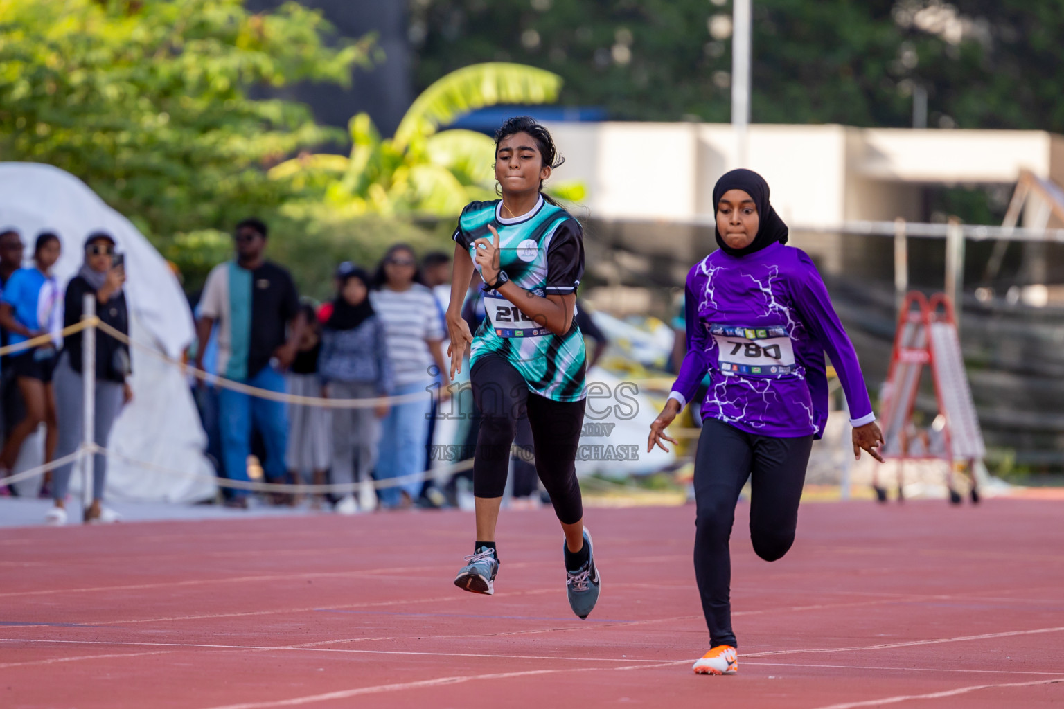 Day 3 of MWSC Interschool Athletics Championships 2024 held in Hulhumale Running Track, Hulhumale, Maldives on Monday, 11th November 2024. Photos by: Nausham Waheed / Images.mv