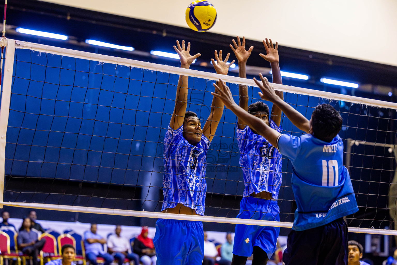 Finals of Interschool Volleyball Tournament 2024 was held in Social Center at Male', Maldives on Friday, 6th December 2024. Photos: Nausham Waheed / images.mv